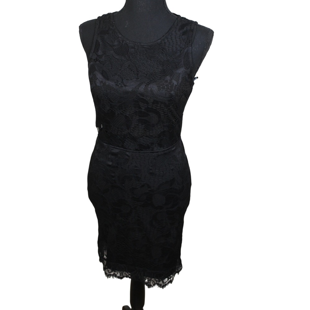 Forever 21 Black Lace Sleeveless‎ Mini Dress Knee Length Party Cocktail